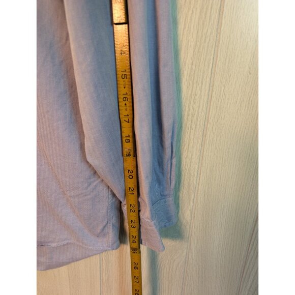 Ralph Lauren Yarmouth Button Front Cotton Shirt Size 17 34/35 Blue Long Sleeve - Picture 6 of 7